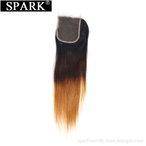SPARK 10A Ombre Human Hair Bundles 1b/30 Brazilian Ombre Straight Hair3-color hair extension Weave Hair Human Bundles